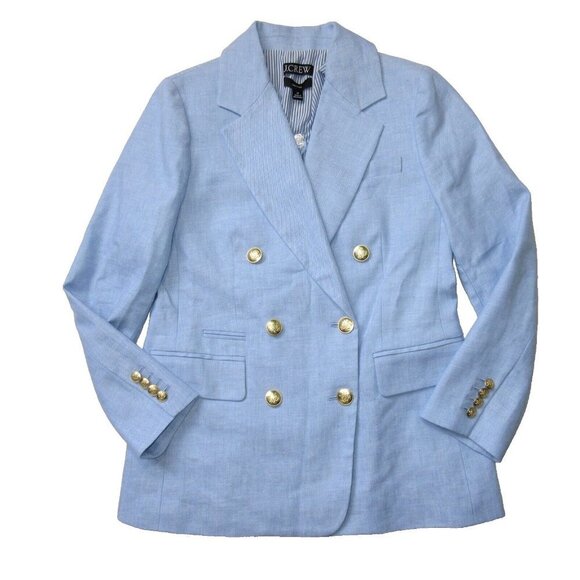 NWT J.Crew Petite Bristol Blazer in Peri Breeze White...